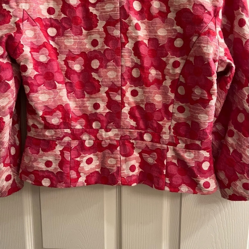 CR~VINTAGE~PINK BLAZER~FITTED~FLORAL~8 - Picture 10 of 11